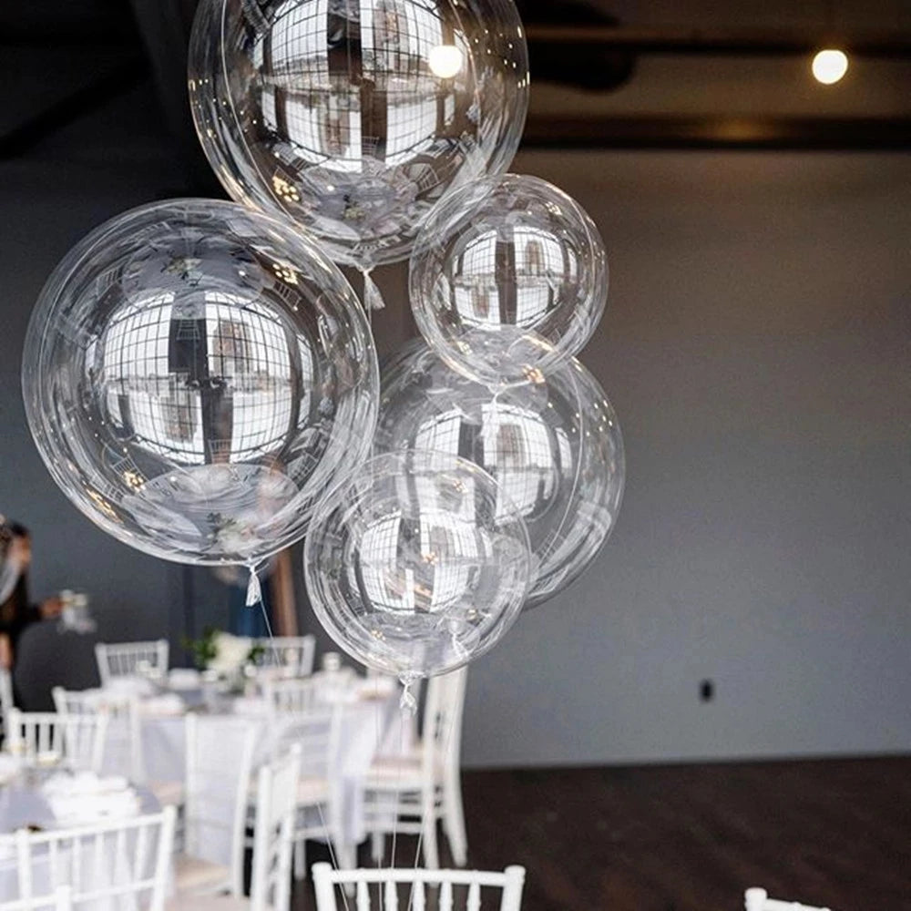 10pcs 8/10/12/16/18/20/24/inch Transparent Bobo Balloon Clear Bubble Balloon For Wedding Birthday Party Decoration