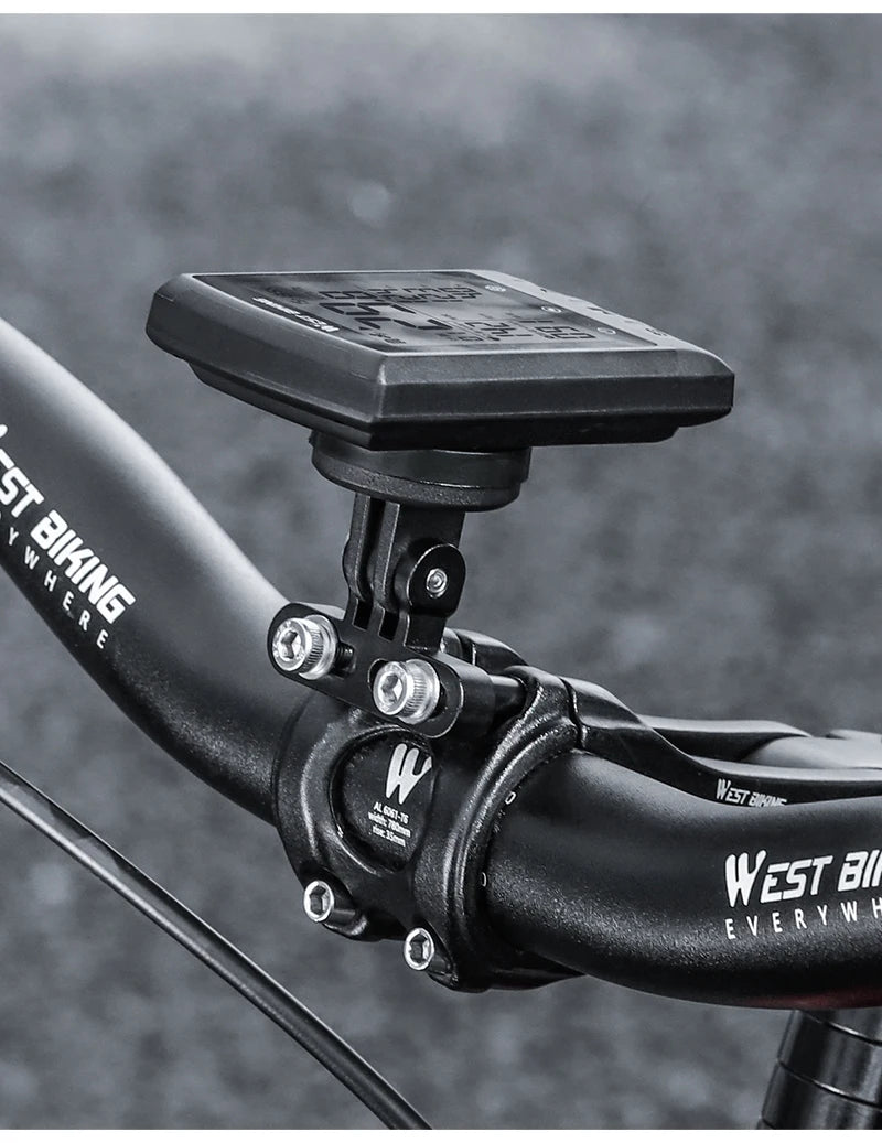 WEST BIKING Bike Bracket Front Light Lamp Holder Aluminum Alloy Extension Holder for Bicycle Computer Wahoo Bryton Garmin Bracke