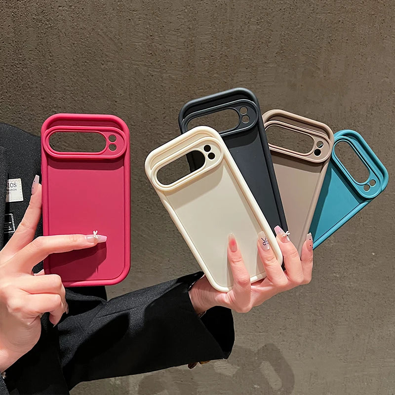 Soft TPU Solid Color Case For Google Pixel 8 Pro 8A 7A Pixel 9 Pro XL Shockproof Silicone Cover For Pixel 7 8 9 Pro Phone Cases
