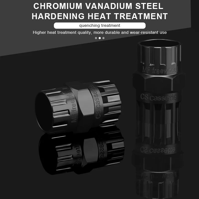 Bike Flywheel Remover Socket Tool Wear-Resistant High Strength Steel Bicycle Cassette Flywheel Lockring Remover MTB Repair Tools