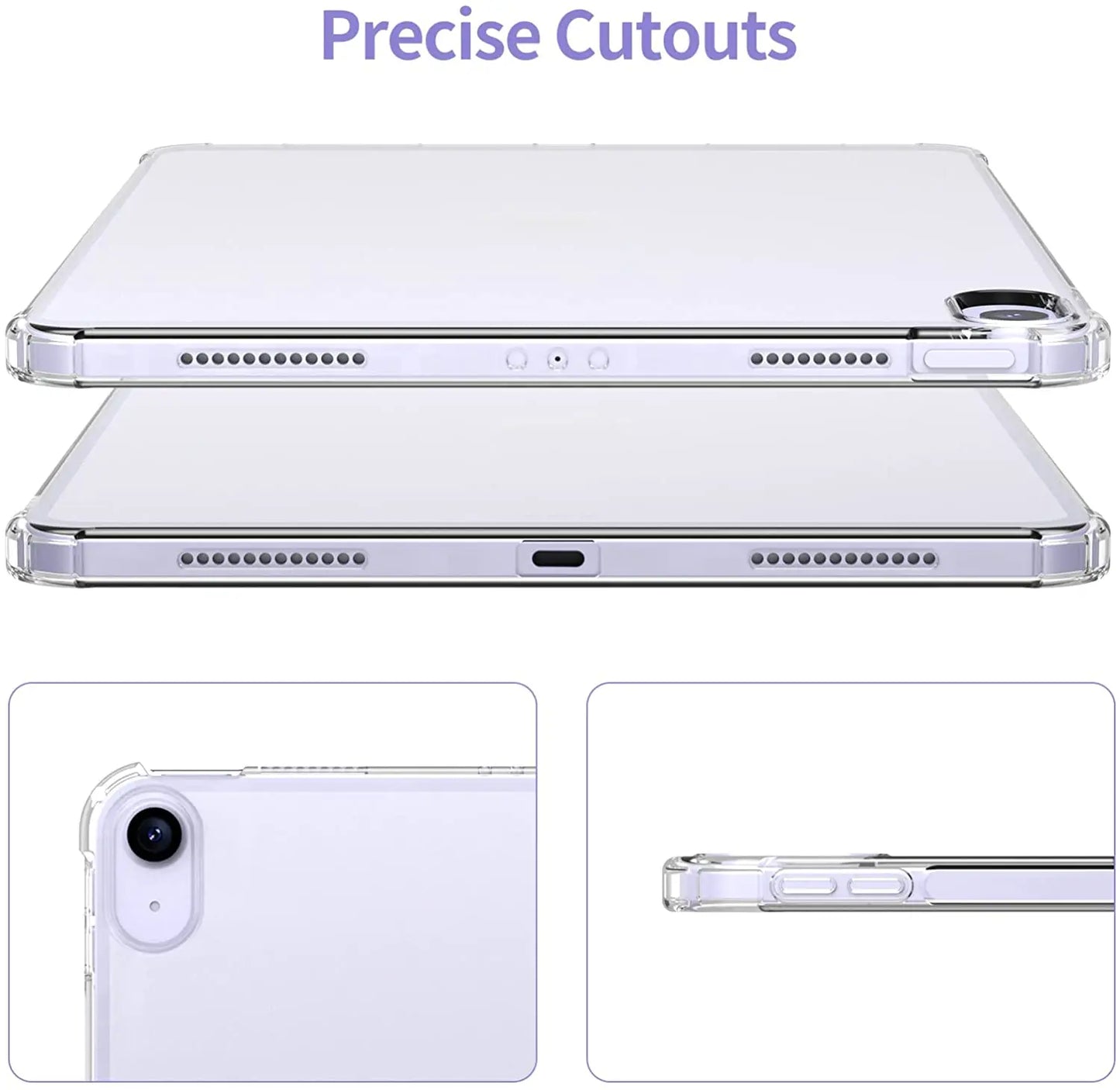 For iPad 10th 10.9 2022 7 8 9th Gen 10.2 Air 5 6 13 Case TPU Silicon Transparent Cover For iPad Pro 9.7 10.5 11 13 Mini 3 4 5 6