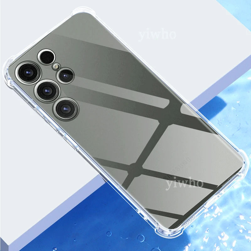 Shockproof Clear Silicone Soft Back Case For Samsung Galaxy S25 S24 S23 S22 Ultra Plus Phone Cases Covers