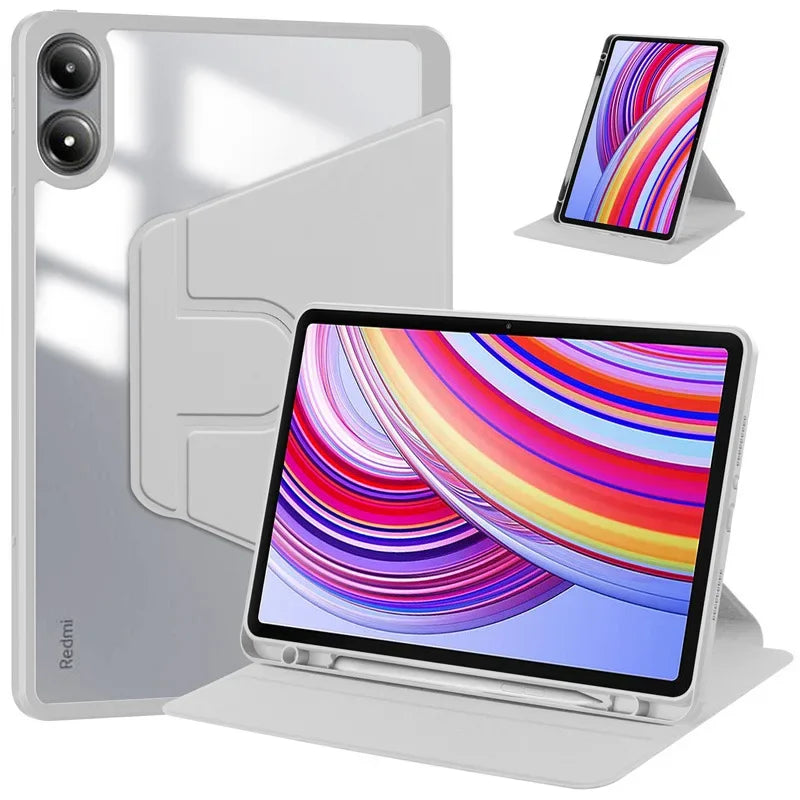 360 Rotation Cover For Redmi Pad Pro Case 12.1 inch with Pencil Holder Cover For Redmi Pad Pro Poco Pad 12 1 2024 Tablet Case