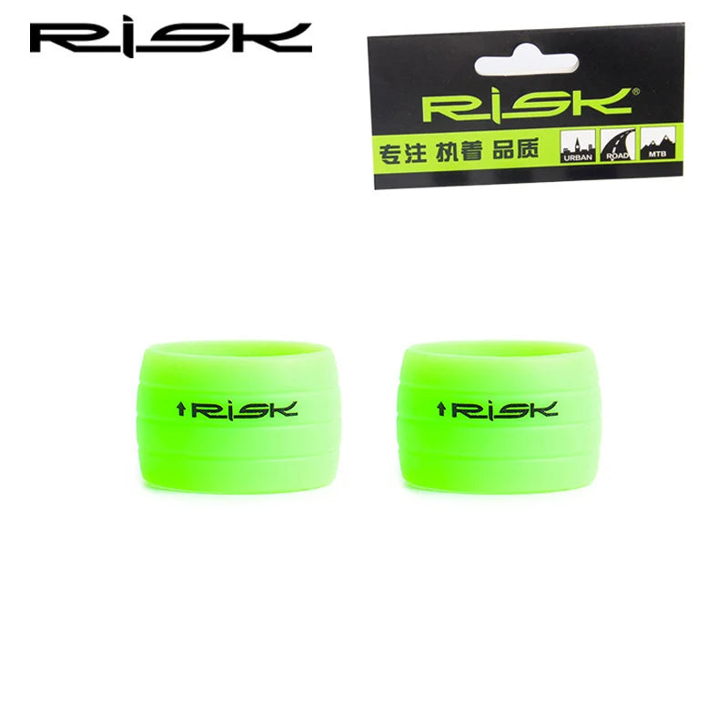 Risk 1 Pair Road Bike Handlebar Strap Fixed Ring, Silicone Non-Slip Bicycle Handlebar Tape Fixing Ring, Anti-Slip Rubber Sleeve