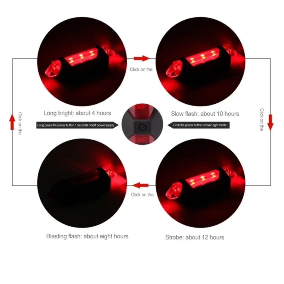 NEW T6 LED Bicycle Front Light With Taillight USB Rechargeable Lantern Zoom Bike Headlight Cycling Flashlight Bike Accessories