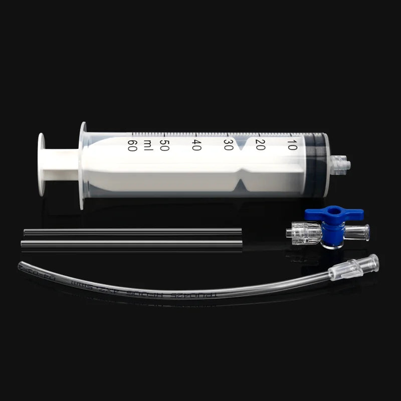 Bicycle Tubeless Tire Liquid Injection Tool 60ML Syringe Presta Valve Core Removal Tool MTB Road Bike Tire Fluid Injection Tool