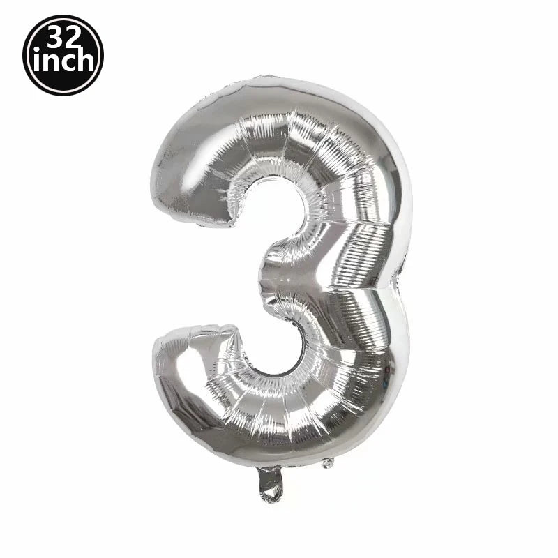 Multi Color Large Numbers 6 Balloon 32Inch 1 2 3 4 5 6 7 8 9 Birthday Ball Red Digit Bachelorette Balloons Figure Golob Balloons