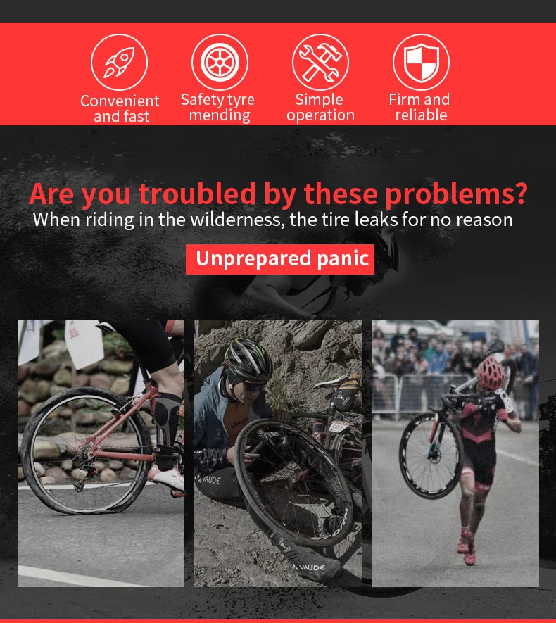 Portable Bike Tool Set Fast Repair Road Bicycle Tire Repair Tool Kit Multi-Purpose Emergency Tire Repair