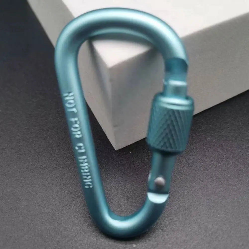 New Multicolor Aluminium Safety Climbing Button Alloy Carabiner Camping Hiking Hook Buckle Keychain