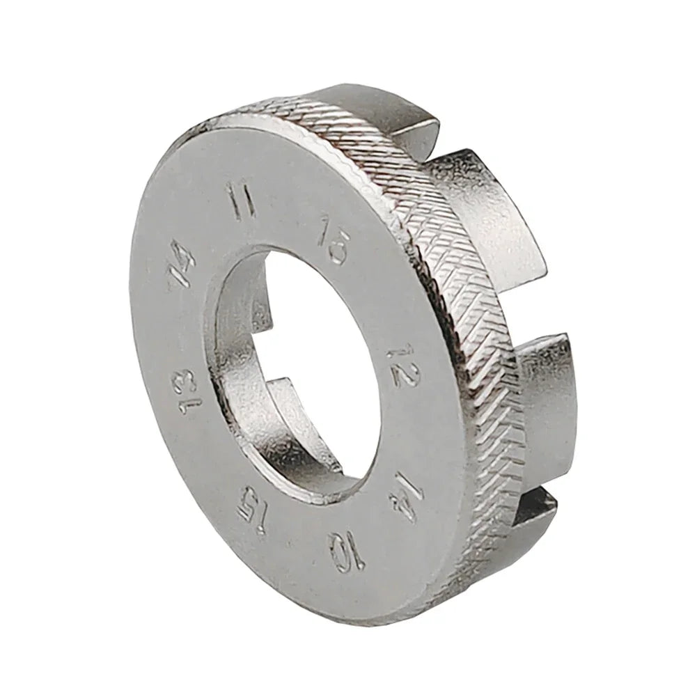 Bike Wheel Rim Wrench Mini Adjuster Spanner 8 Way Groove Bicycle Spoke Tension Wrench Bike Demolition Axis Repair Tools
