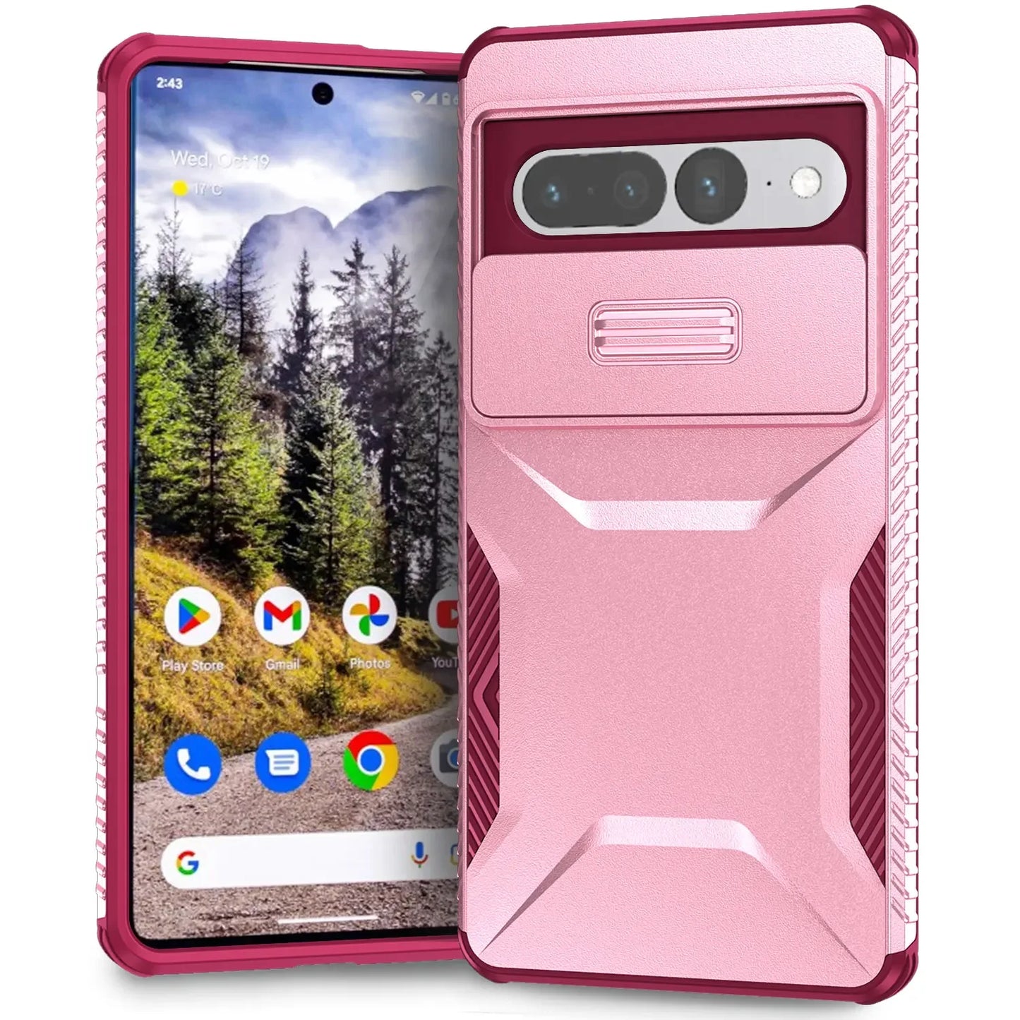Military-grade Anti-fall and Anti-slip Camera Lens Slide Out Phone Case for Pixel 7 7PRO 7A 8 8PRO 8A 9/9PRO 9PRO XL Hard shell