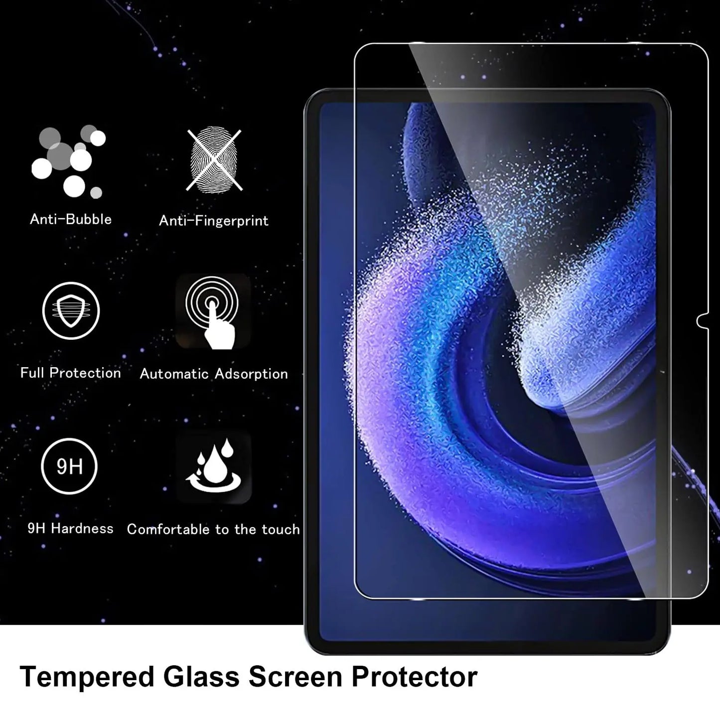 Protective Film for Xiaomi Pad 6 / 6 Pro (11 inch) 2023 Screen Protector with Camera Tempered Glass 9H hardness Anti-scratch