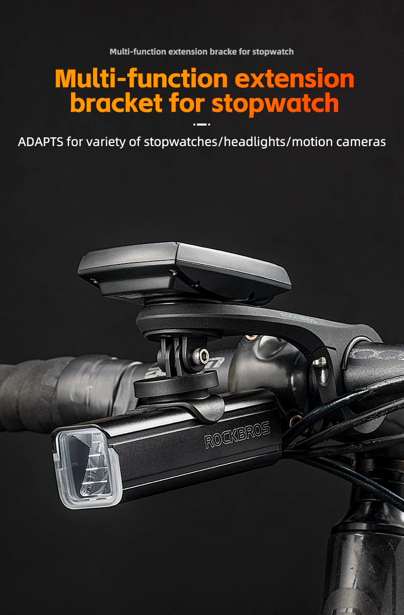 ROCKBROS Light Bracket Mountain Road Bicycle Code Table Holder Nylon Extension Frame Sports Camera Lamp Extension Base Accessory