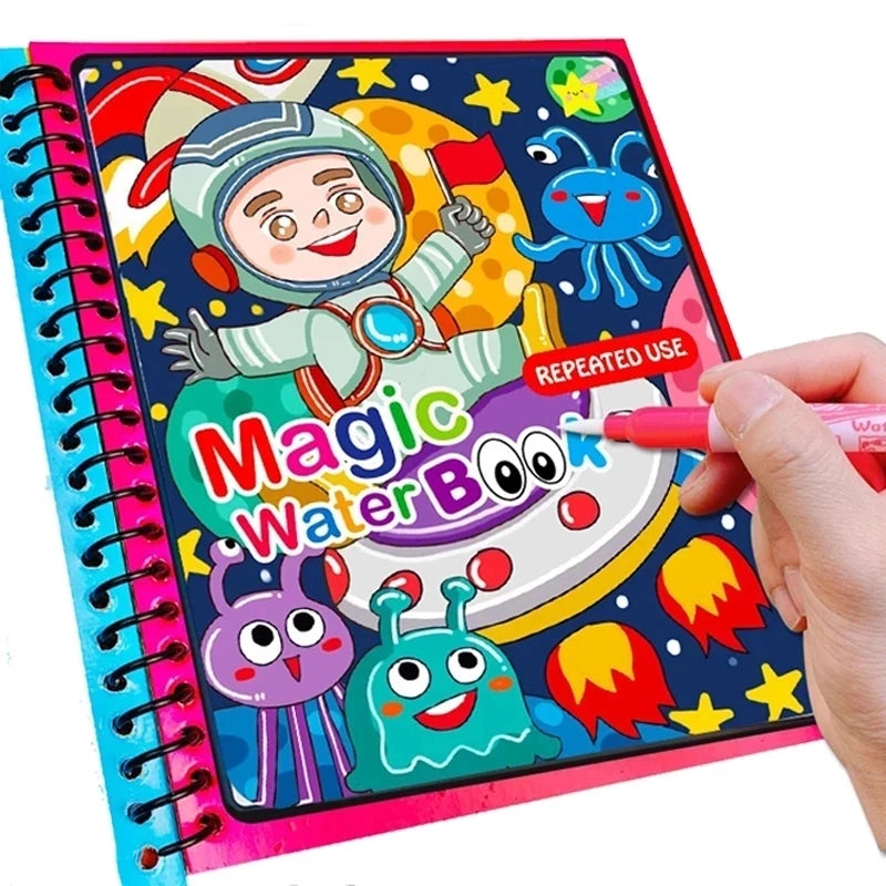 Montessori Toys Reusable Coloring Book Magic Water Drawing Book Painting Drawing Toys Sensory Early Education Toys for Children