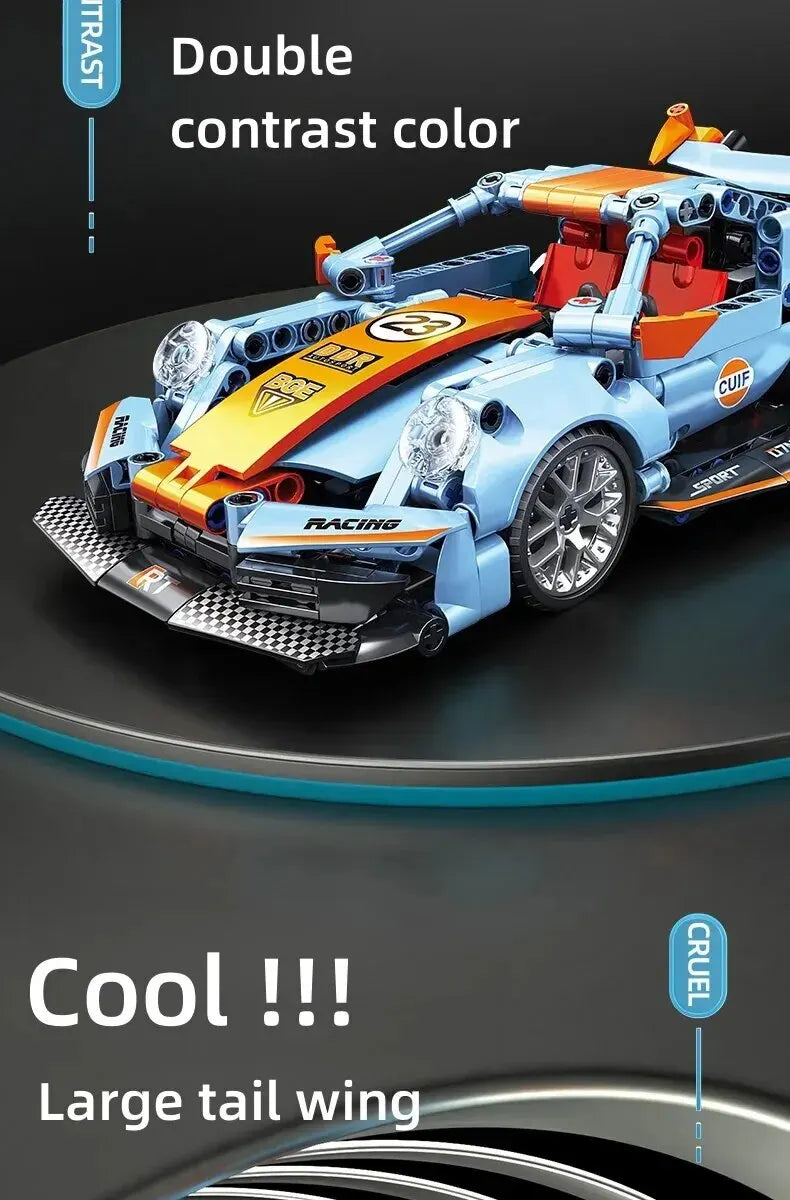 523pcs Building Blocks City Speed Car Festive Gift Giving Racing Vehicle with Super Racers Bricks Toys for Children Boy Gift523p