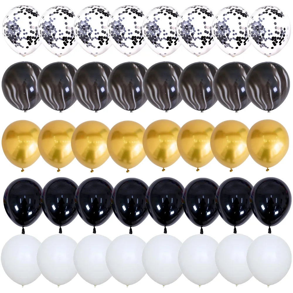 40pcs 12inch Rose Gold Confetti Latex Balloons Happy Birthday Party Decorations Kids Adult Boy Girl Baby Shower Wedding Supplies