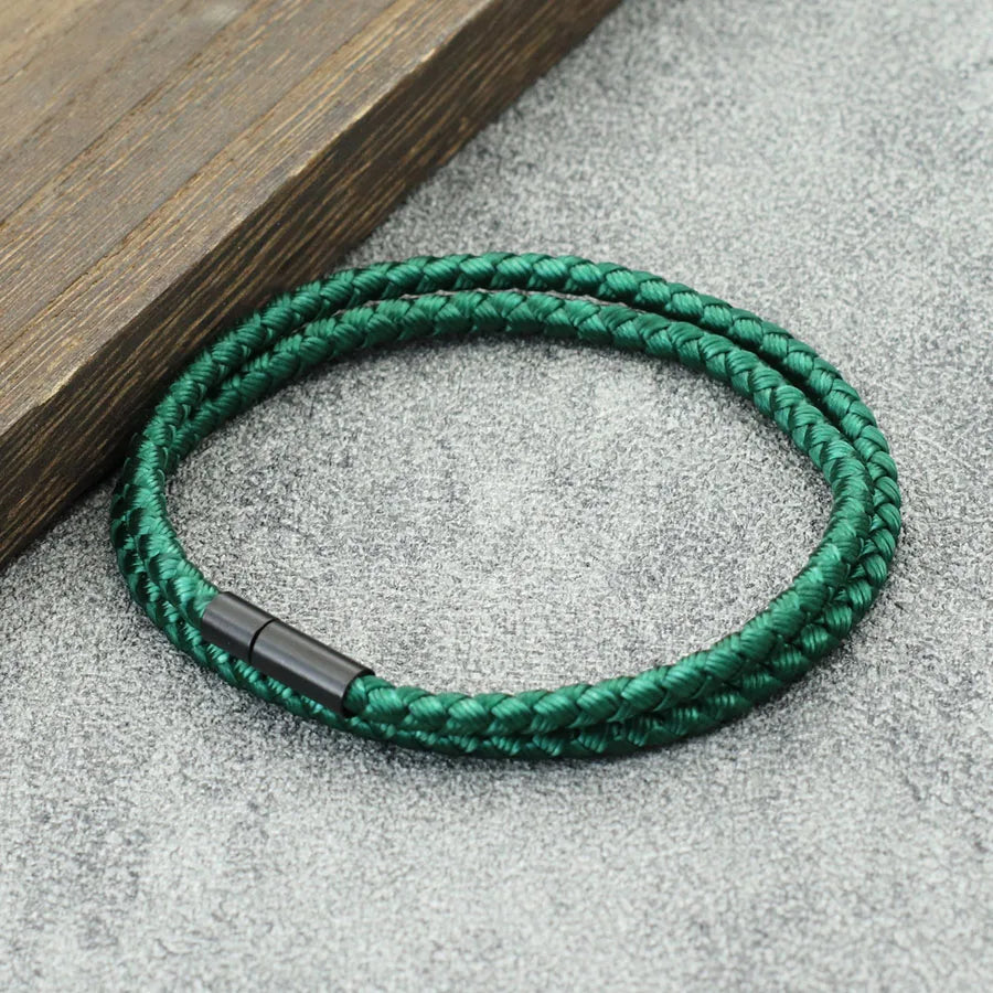 2025 New Simple Style Keel Rope Bracelet For Men Bilayer Wrap Braslet Bangle Homme Nautical Braclet Gifts For Him Pulseria Joias