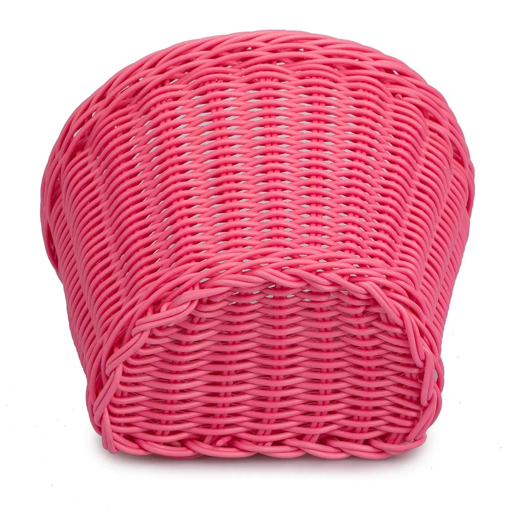 Front Handlebar Bicycle Basket Multifunction Traditional Bicycle Basket Waterproof Hand Woven Bike Basket for Kids Children Bike