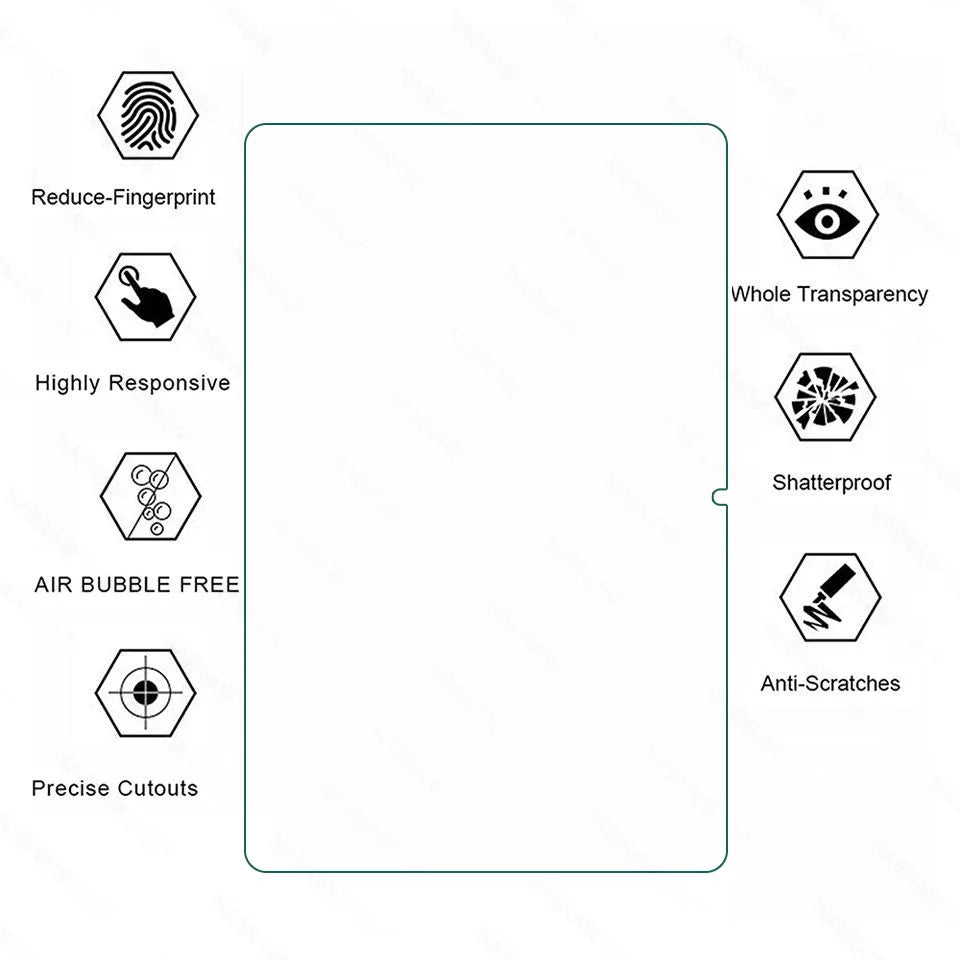 2PCS HD Scratch Proof Tempered Glass Screen Protector For Samsung Galaxy Tab A8 A7 lite A9 Plus S9 FE S8 S7 S5e S6 lite 2024