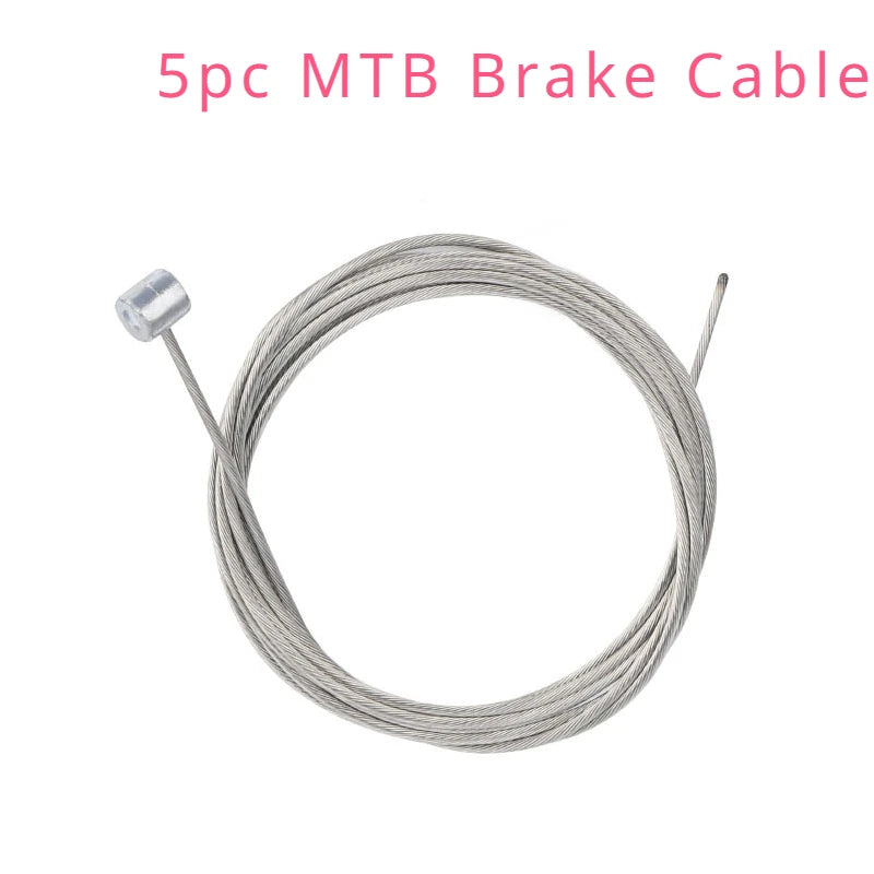 5pcs 1.7/2M MTB Bicycle Brake Line Bike Stainless Steel Gear Shift Cable Road Bike Speed Line Fixed Gear Inner Cable Line Wire