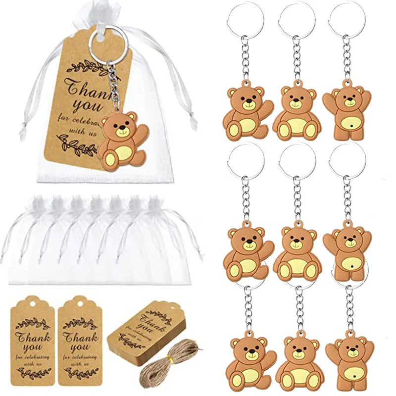 Bear Happy Birthday Decorations Wall Backdrop Banner Paper Plate Cup Gift Bags for Baby Shower Supplies Bear 1st Birthday Decor