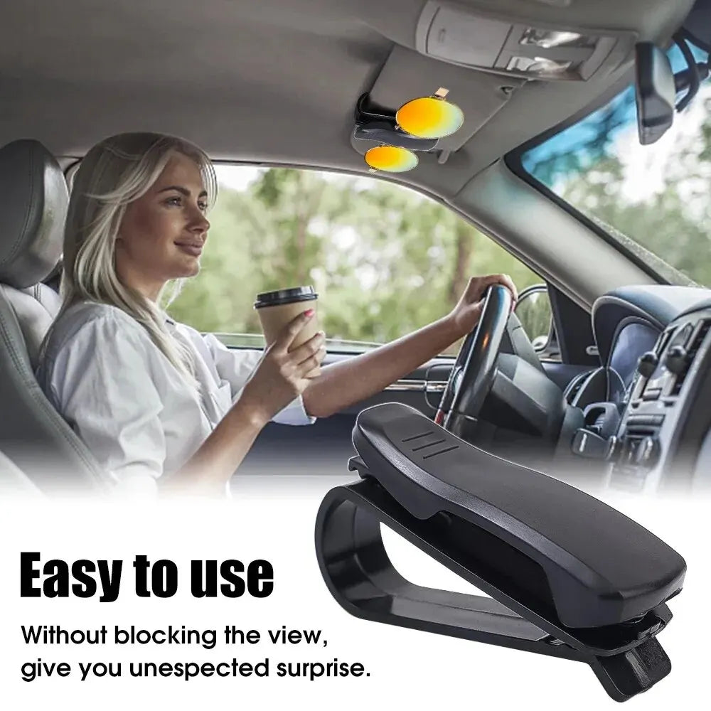 2PCS Universal Car Auto Sun Visor Glasses Box Sunglasses Clip Card Ticket Holder Fastener Pen Case Eyeglasses Clips Accessories