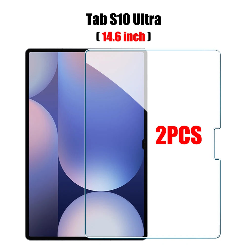 2PCS Tempered Glass Screen Protector for Samsung Galaxy Tab S10 Ultra Plus S10+ Clear Glass Tablet Accessories 9H Film