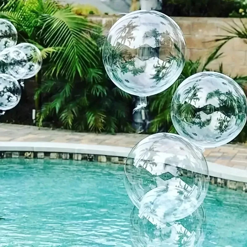 10pcs 8/10/12/16/18/20/24/inch Transparent Bobo Balloon Clear Bubble Balloon For Wedding Birthday Party Decoration Helium Ballon