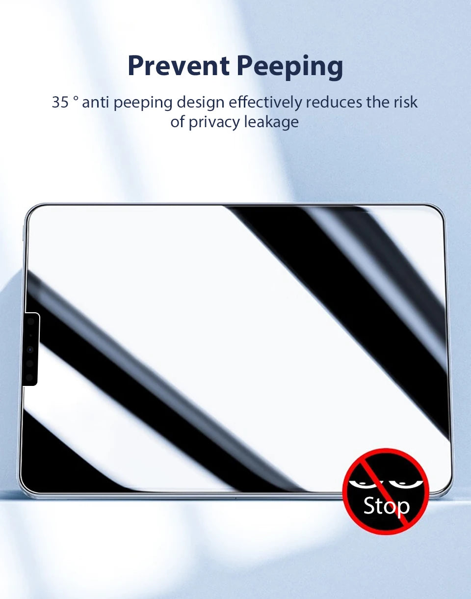 Privacy Glass For iPad Pro 12.9 11 13 2024 M4 M2 10th Gen Screen Protector For iPad Air 5 4 3 7th 8th 9th 10.2 Mini 6 10.5 Film