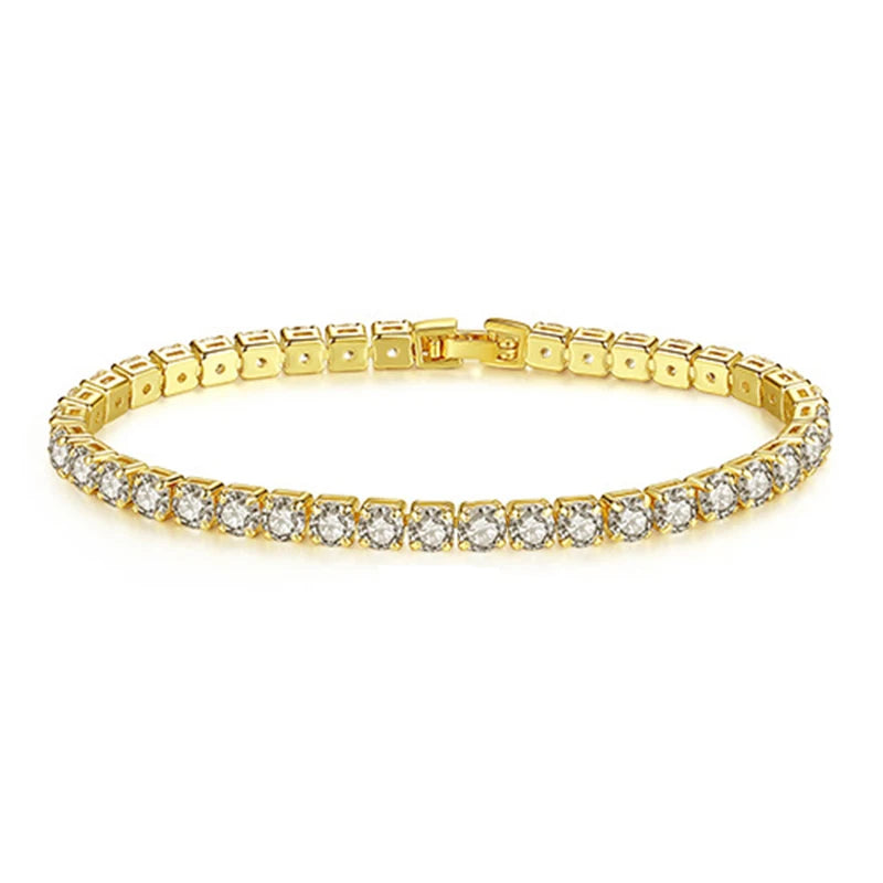2024 New Arrival Luxury Round Silver Color on Hand Bracelet Bangle for Women Anniversary Gift Jewelry Bulk Sell S5650
