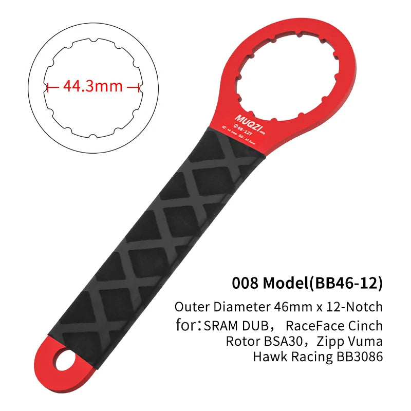 MUQZI Bottom Bracket Wrench MTB Tools Bicycle Repair Tools For SRAM DUB BSA30 T47 For Shimano XTR BB93 MT800 BBR60 BB9000