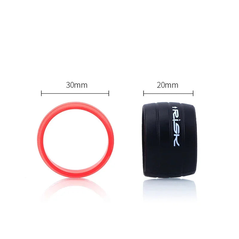 Risk 1 Pair Road Bike Handlebar Strap Fixed Ring, Silicone Non-Slip Bicycle Handlebar Tape Fixing Ring, Anti-Slip Rubber Sleeve