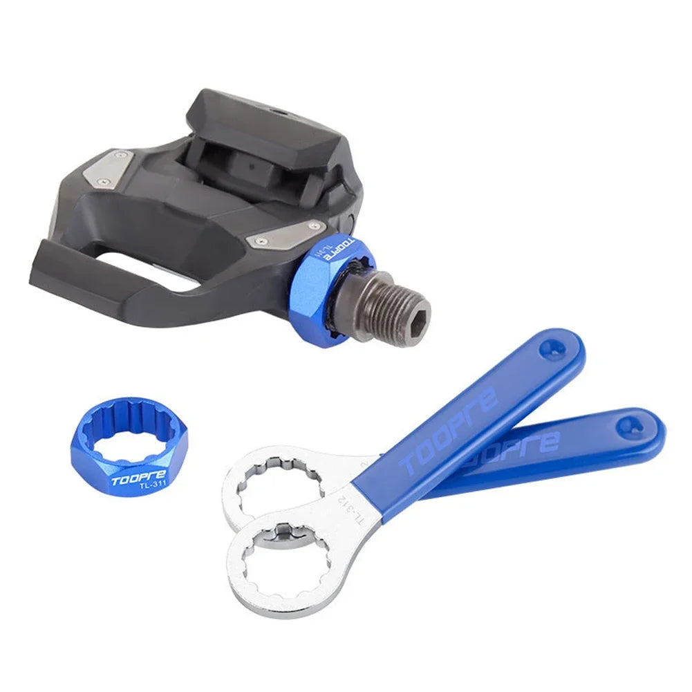 TOOPRE Bicycle Pedal Disassembly Tools Mountain Road Bike Lock Pedal Axle Spindle Shaft Installation Removal for 10-teeth Pedals