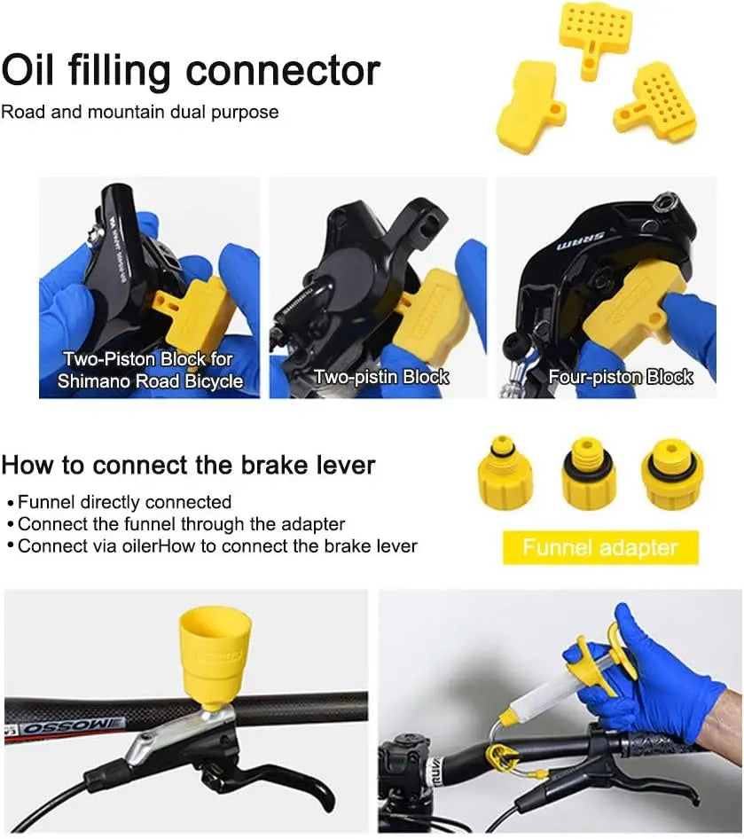 Bicycle Hydraulic Disc Brake Oil Bleed Kit Tools for SHIMANO, SRAM, Avid, MAGURA Series MTB Road Bike Brake Repair Tool Ezmtb