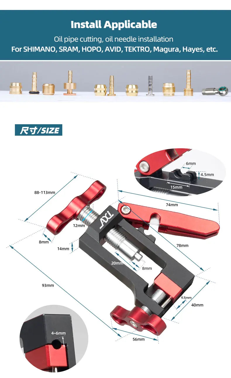 Bicycle Brake Hydraulic Hose Oil Needle Driver Insert Install Tool For MTB Road Bike Cable Plier Olive Connector Tools BH90 BH59