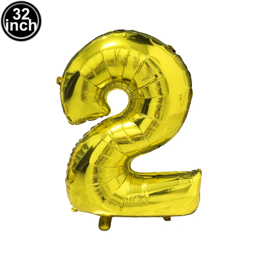 Multi Color Large Numbers 6 Balloon 32Inch 1 2 3 4 5 6 7 8 9 Birthday Ball Red Digit Bachelorette Balloons Figure Golob Balloons