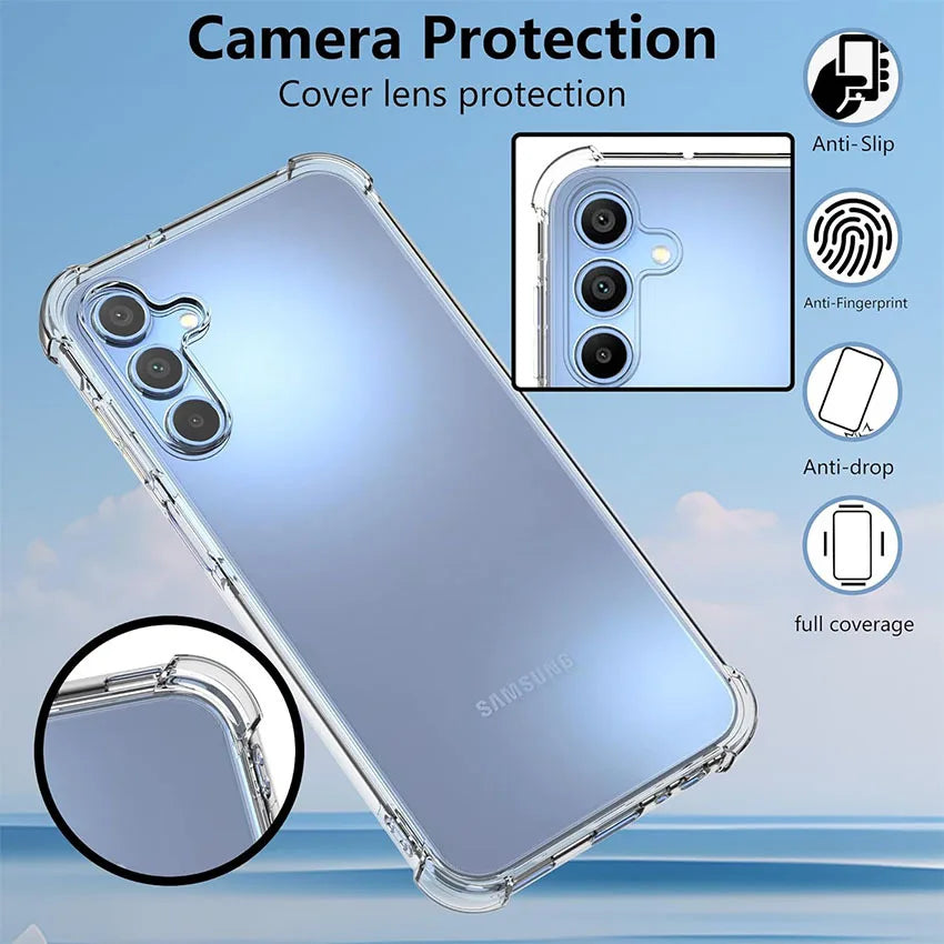 Samsung Galaxy A55 A54 A53 A52 A52S A51 A50 5G Phone Covers Shockproof Clear Silicone Soft Case For
