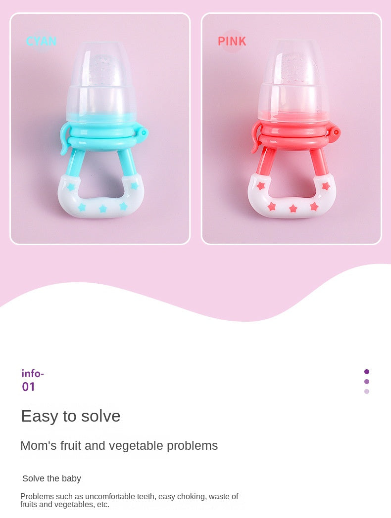 Baby Fruit Feeder Pacifier Teething Toys Fresh Food Feeder Infant Fruit Nipple Silicone Pouches for Toddlers Kids Boy Girl