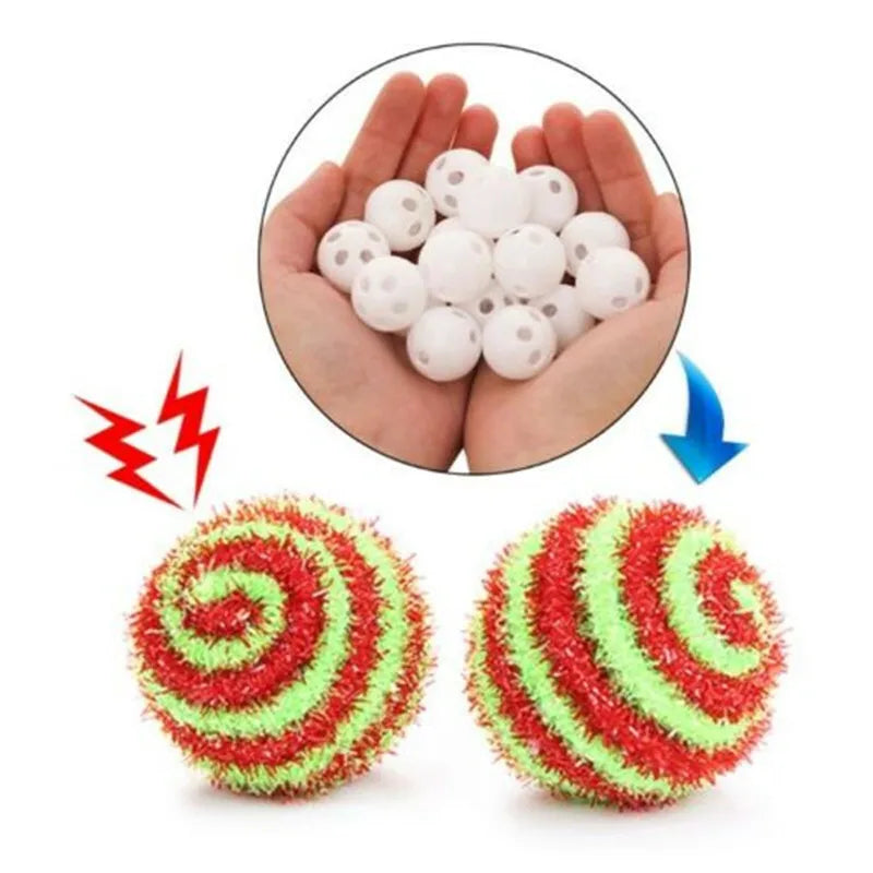 Plastic Bell Ball, Squeaking Baby Toy, Sound Bead, Noise Generator, Cat And Dog Toy, Toy Accessories,10pcs