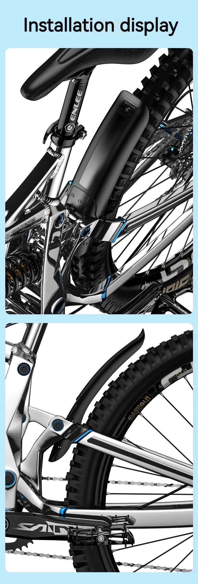 ENLEE Bike Mud Guard Bicycle Hard Shell Fenders Carbon Fiber Front/Rear Wheel Universal Mudguard MTB Bike Wings Mud Flaps Fender