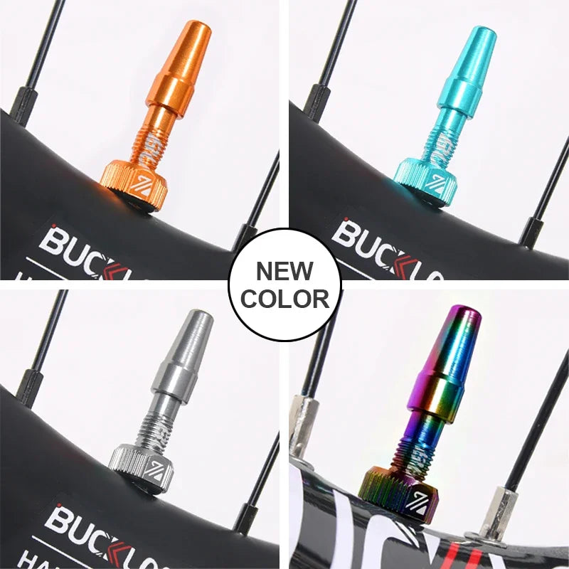 BUCKLOS Bike Tubeless Valve 40MM 44MM 55MM 60MM Road Mountain Bicycle Presta Valves High Quality Tire Nipple MTB Accessories