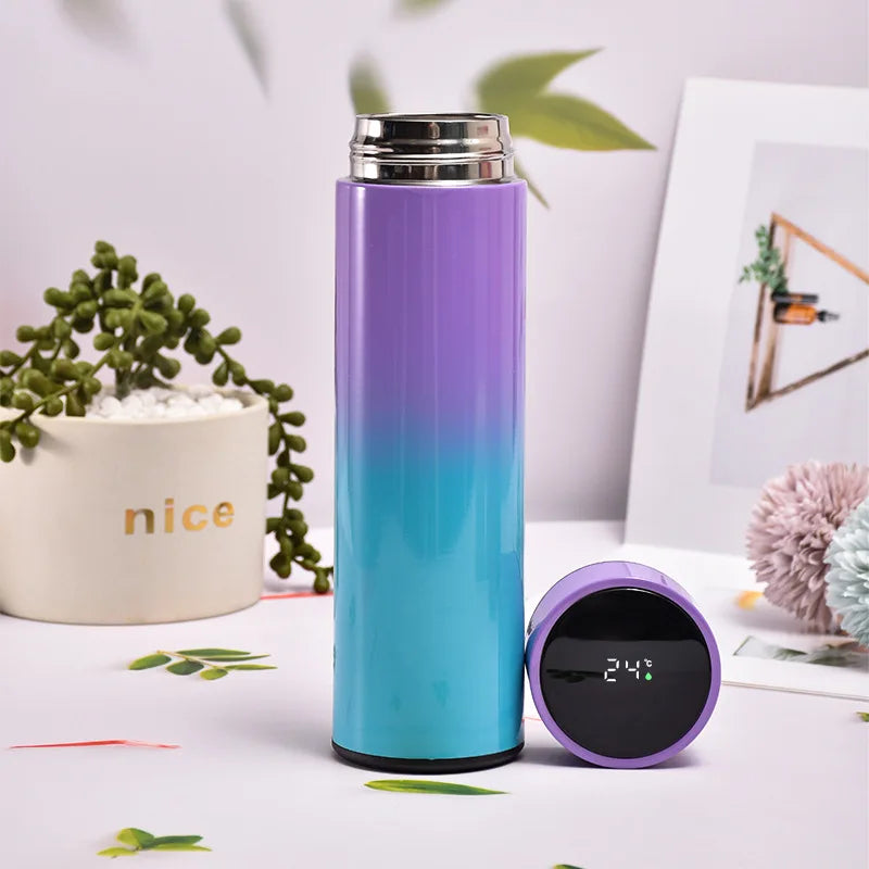 500ML Intelligent Insulation Cup Digital Display Temperature Cup 304 Stainless Steel Straight Cup Coffee Mug Thermal Tumbler