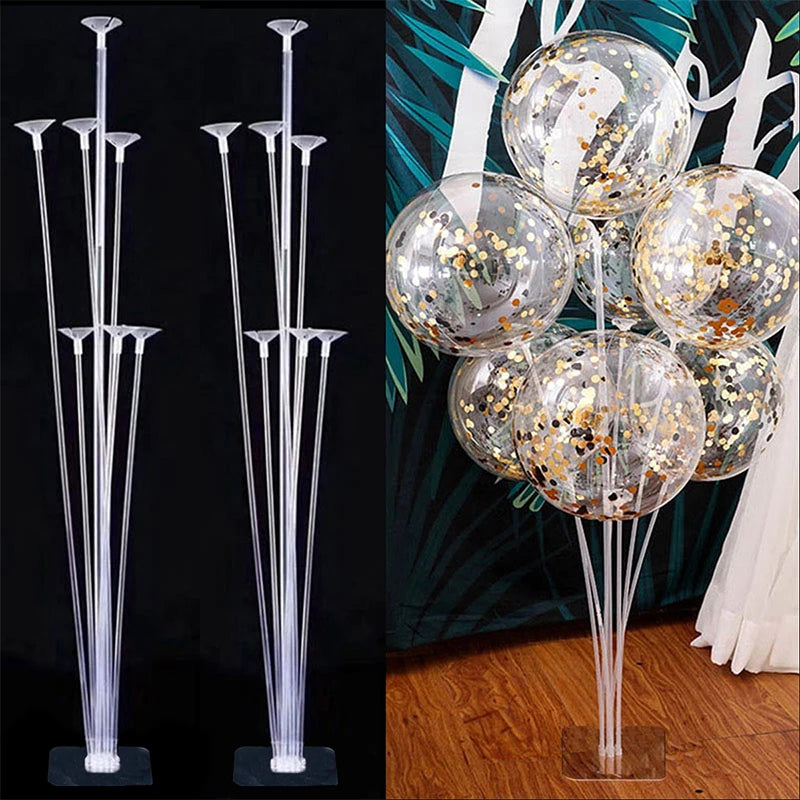 1/2set Adjustable Balloon Stand Metal or Plastic Balloon Column Stand With Bases Balloon Tower Pillar for Graduation Birthday Wedding Party