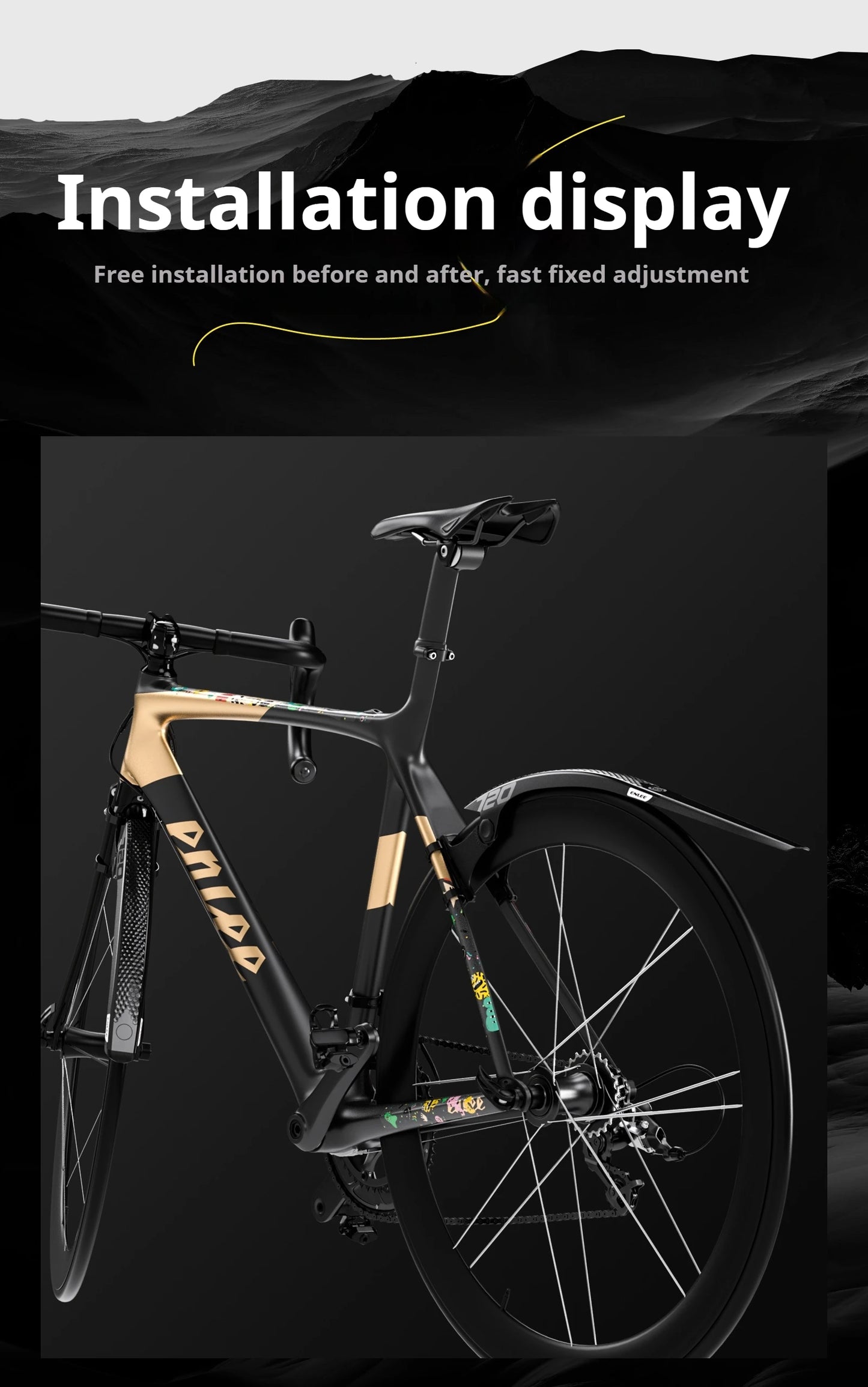 ENLEE Bicycle Fenders Front/Rear Tire Wheel Fenders Mudguard MTB Mountain Bike Road Cycling Fix Gear Accessories