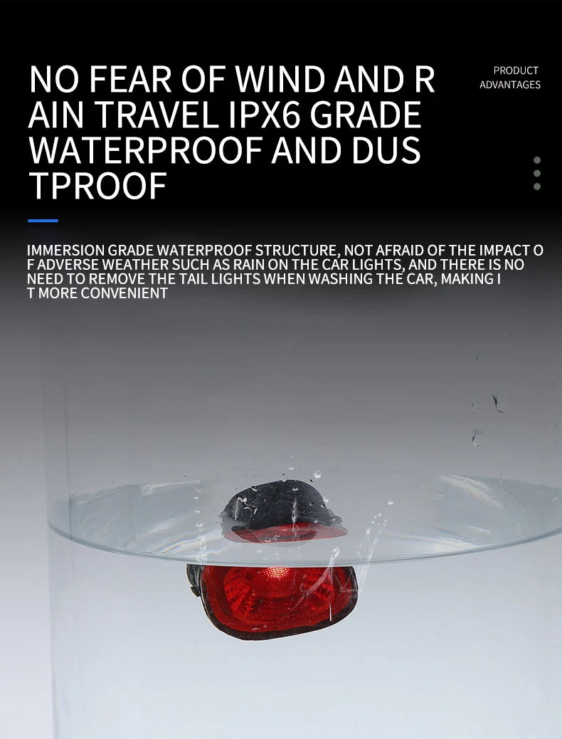 OFFBONDAGE Smart Bicycle Brake Light IPx6 Taillight Type-C Bike Tail Rear Light Auto Stop LED Riding Warning Cycling Light