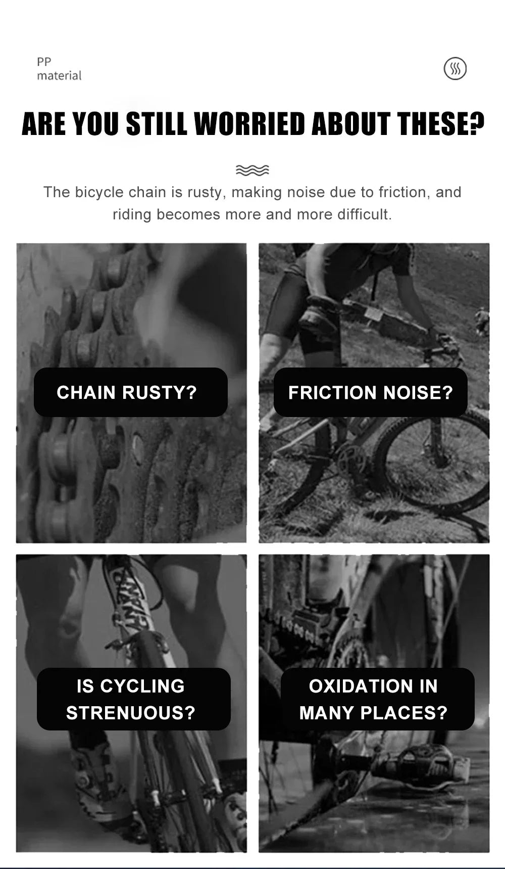 60ML Bicycle Special Lubricant Long Lasting Chain Dry Lube Chain Oil Bike Chain Oil Waxy Maintenance Oil Squirt MTB Road Bike