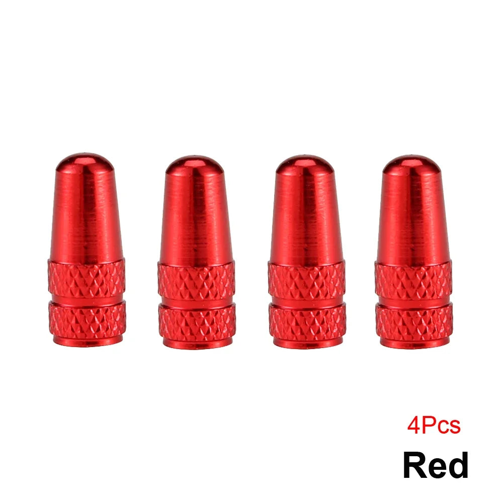 4Pcs/Set Aluminum Alloy Road MTB Track Racing Bike Tube Tyre Bicycle Tire Wheel French Valve cap Presta AIR Valve Caps