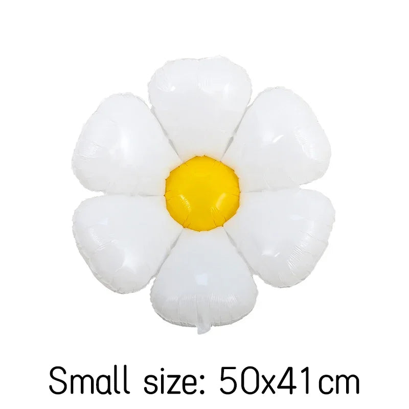 1/10Pcs Daisy Balloon Huge White Flower Aluminum Foil Balloons for Birthday Baby Shower Wedding Daisy Party Decorations Supplies