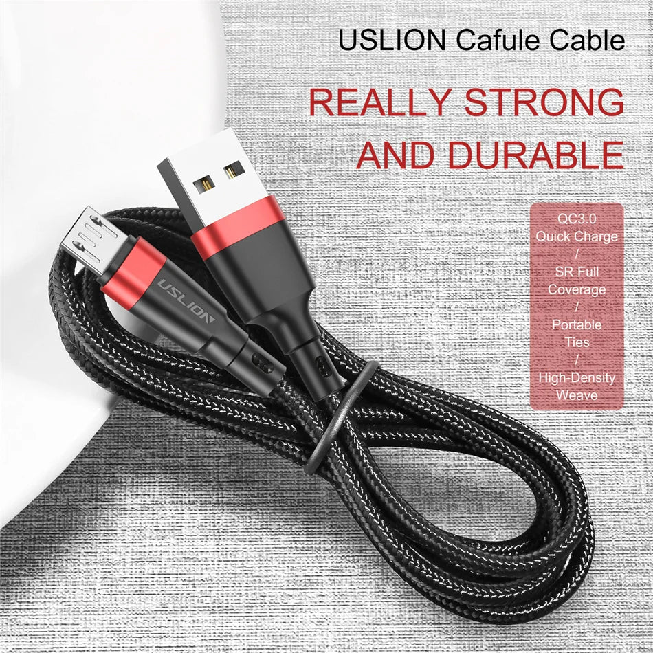USLION 5A Micro USB Cable Fast Charger for Samsung Xiaomi LG