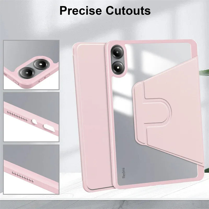 360 Rotation Cover For Redmi Pad Pro Case 12.1 inch with Pencil Holder Cover For Redmi Pad Pro Poco Pad 12 1 2024 Tablet Case